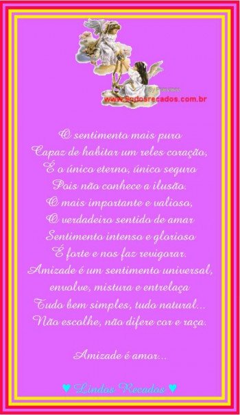 <b><center>O sentimento mais puro</b></center>