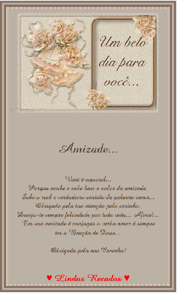 <b><center>Você é especial</b></center>