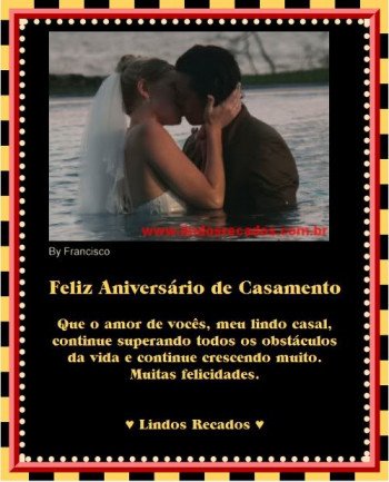<b><center>Aniversário Casamento</b></center>