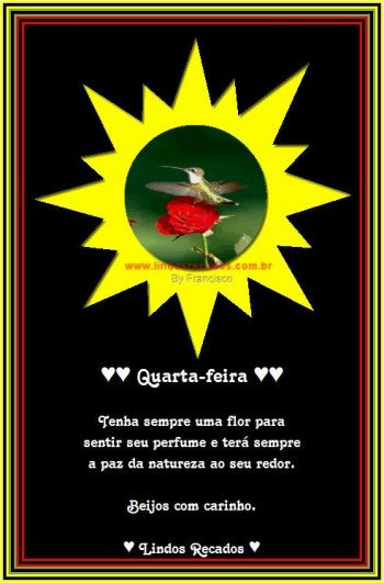<b><center>Quarta-feira</b></center>