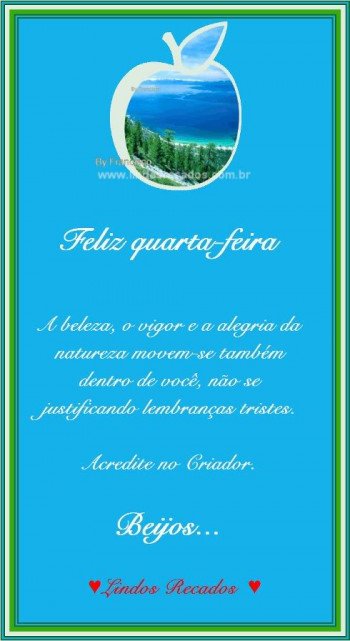 <b><center>Quarta-feira</b></center>