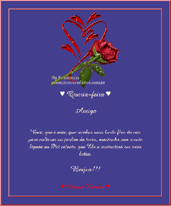 <b><center>Quarta-feira</b></center>