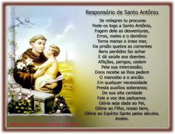 <b><center>Responsório de Santo Antônio</b></center>
