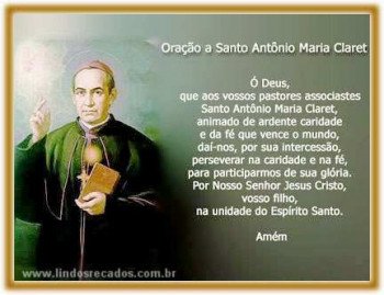 <b><center>Oração a Santo Antônio Maria Claret</b></center>
