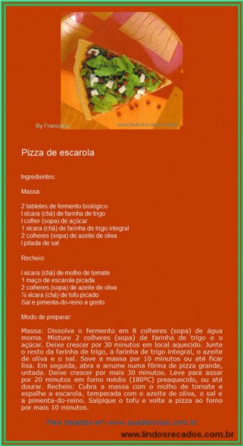 <b><center>Pizza de escarola</b></center>