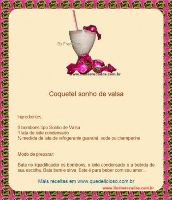 <b><center>Coquetel sonho de valsa</b></center>