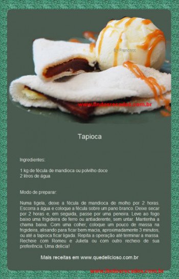 <b><center>Tapioca</b></center>