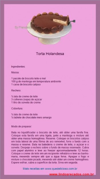 <b><center>Torta Holandesa</b></center>