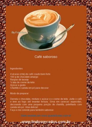 <b><center>Café saboroso</b></center>