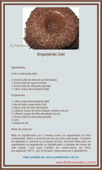 <b><center>Brigadeiro diet</b></center>
