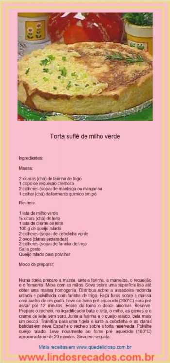 <b><center>Torta suflê de milho verde</b></center>