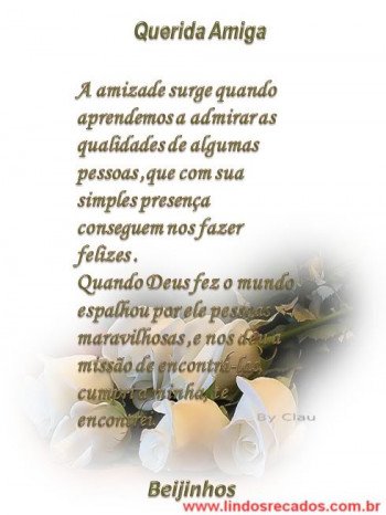 <b><center>Amizade</b></center>