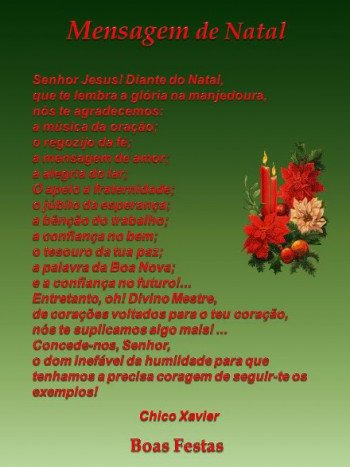 <b><center>Mensagem de Natal</b></center>