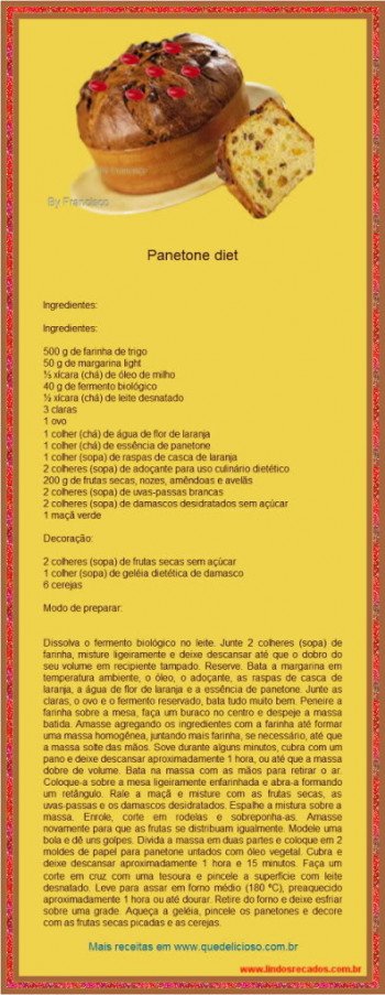 <b><center>Panetone Diet</b></center>