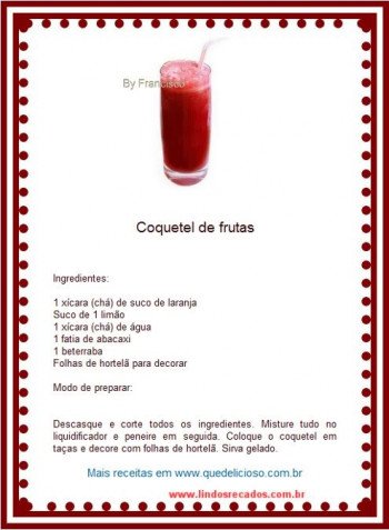 <b><center>Coquetel de frutas</b></center>