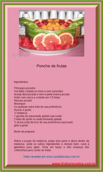 <b><center>Ponche de frutas</b></center>