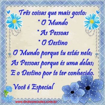 <b><center>Três coisas que mais gosto!</b></center>