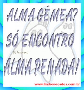 <b><center>Alma gêmea</b></center>