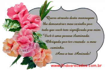 <b><center>Amo a tua amizade</b></center>