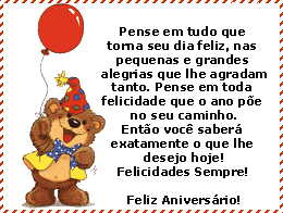 <b><center>Feliz aniversário</b></center>