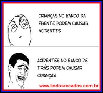 <b><center>Acidente no banco de trás...</b></center>