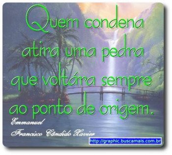 <b><center>Quem condena atira uma pedra...</b></center>