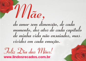 <b><center>Dia das mães</b></center>