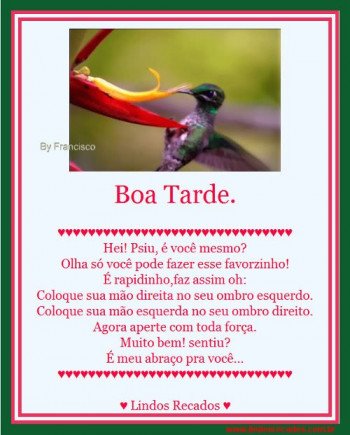 <b><center>Boa Tarde</b></center>